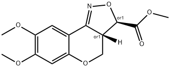 3H-[1]Benzopyrano[4,3-c]isoxazole-3-carboxylic acid, 3a,4-dihydro-7,8-dimethoxy-, methyl ester, (3R,3aS)-rel-