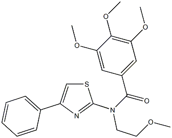 3,4,5-三甲氧基-N-(2-甲氧基乙基)-N-(4-苯基-2-噻唑基)苯甲酰胺