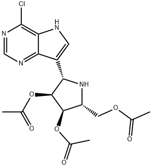 3,4-Pyrrolidinediol, 2-[(acetyloxy)methyl]-5-(4-chloro-5H-pyrrolo[3,2-d]pyrimidin-7-yl)-, 3,4-diacetate, (2R,3R,4S,5S)-