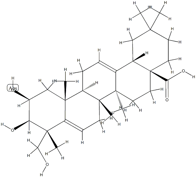 Oleana-5,12-dien-28-oic acid, 2,3,23-trihydroxy-, (2β,3β,4α)-