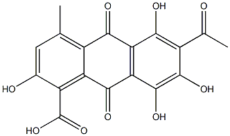 1-Anthracenecarboxylic acid, 6-acetyl-9,10-dihydro-2,5,7,8-tetrahydroxy-4-methyl-9,10-dioxo-