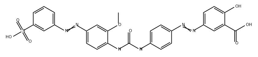 2-Hydroxy-5-[[4-[[[[2-methoxy-4-[(3-sulfophenyl)azo]phenyl]amino]carbonyl]amino]phenyl]azo]benzoic acid