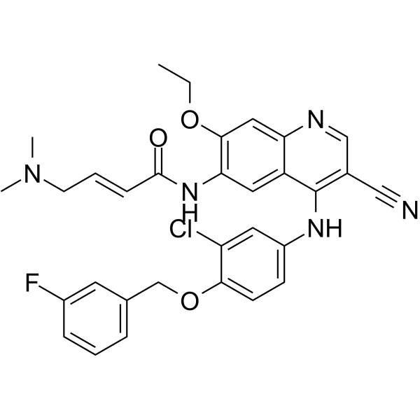 (E)-N-(4-((3-chloro-4-((3-fluorobenzyl)oxy)phenyl)amino)-3-cyano-7-ethoxyquinolin-6-yl)-4-(dimethylamino)but-2-enamide