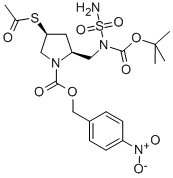 (2S,4S )-4-NITROBENZYL-4-( ACETYLTHIO )-2-(TERT-BUTOXYCARBONYL(SULFAMONYL)AMINO)METHYL)PYRROLIDINE-1-CARBOXYLATE