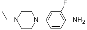 Benzenamine, 4-(4-ethyl-1-piperazinyl)-2-fluoro- (9CI)