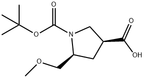 1,3-Pyrrolidinedicarboxylic acid, 5-(methoxymethyl)-, 1-(1,1-dimethylethyl) ester, (3S,5S)-