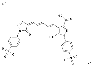 4-[5-[3-羧基-5-羟基-1-(4-磺苯基)-1H-吡唑-4-基]-2,4-亚戊二烯基]-4,5-二氢-5-氧代-1-(4-磺苯基)-1H-吡唑-3-羧酸二钾盐