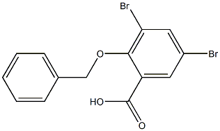 2-(benzyloxy)-3,5-dibromobenzoic acid