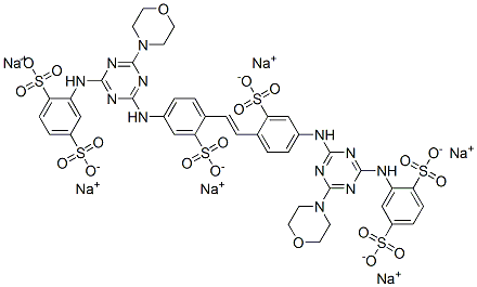 1,4-Benzenedisulfonic acid, 2,2-1,2-ethenediylbis(3-sulfo-4,1-phenylene)imino6-(4-morpholinyl)-1,3,5-triazine-4,2-diyliminobis-, hexasodium salt