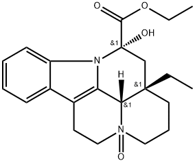 Eburnamenine-14-carboxylic acid, 14,15-dihydro-14-hydroxy-, ethyl ester, 4-oxide, (3α,14β,16α)- (9CI)