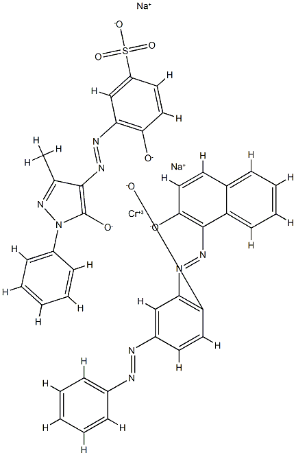 disodium [3-[(4,5-dihydro-3-methyl-5-oxo-1-phenyl-1H-pyrazol-4-yl)azo]-4-hydroxybenzenesulphonato(3-)][1-[[2-hydroxy-5-(phenylazo)phenyl]azo]-2-naphtholato(2-)]chromate(2-)