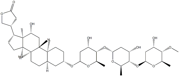 3β-[4-O-[4-O-(4-O-Methyl-2,6-dideoxy-β-D-ribo-hexopyranosyl)-2,6-dideoxy-β-D-ribo-hexopyranosyl]-2,6-dideoxy-β-D-ribo-hexopyranosyloxy]-12β,14-dihydroxy-5β-cardanolide