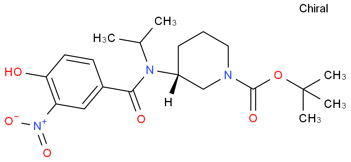 (3R)-3-[[(4-hydroxy-3-nitrophenyl)-oxomethyl]-propan-2-ylamino]-1-piperidinecarboxylic acid tert-butyl ester