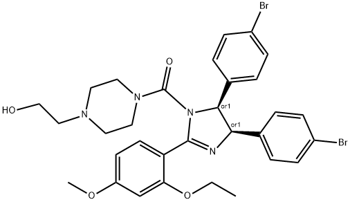 Methanone, [(4R,5S)-4,5-bis(4-bromophenyl)-2-(2-ethoxy-4-methoxyphenyl)-4,5-dihydro-1H-imidazol-1-yl][4-(2-hydroxyethyl)-1-piperazinyl]-, rel-