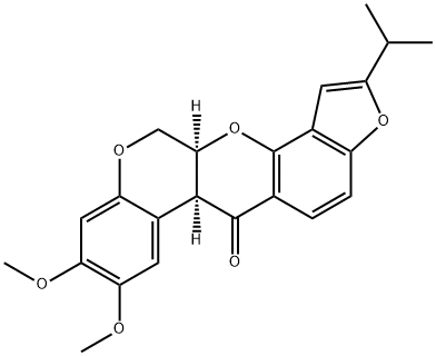 [1]Benzopyrano[3,4-b]furo[2,3-h][1]benzopyran-6(6aH)-one, 12,12a-dihydro-8,9-dimethoxy-2-(1-methylethyl)-, (6aS,12aS)-