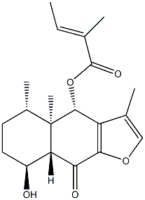 (E)-2-Methyl-2-butenoic acid [(4S)-4,4a,5,6,7,8,8aα,9-octahydro-8α-hydroxy-3,4aβ,5β-trimethyl-9-oxonaphtho[2,3-b]furan-4β-yl] ester