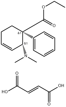 trans-(±)-[2-(ethoxycarbonyl)-2-phenylcyclohex-5-enyl]dimethylammonium hydrogen fumarate