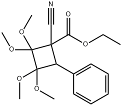 Cyclobutanecarboxylic acid, 1-cyano-2,2,3,3-tetramethoxy-4-phenyl-, ethyl ester