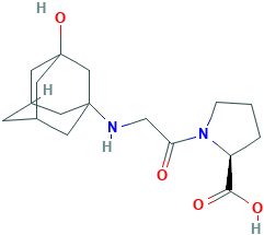 (2S)-1-[2-[(3-hydroxy-1-adamantyl)amino]acetyl]pyrrolidine-2-carboxylic acid