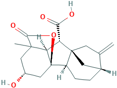 3β,4aα-Dihydroxy-1β-methyl-8-methylenegibbane-1α,10β-dicarboxylic acid 1,4a-lactone