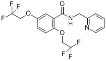 N-(2-pyridylmethyl)-2,5-bis(2,2,2-trifluoroethoxy)benzamide