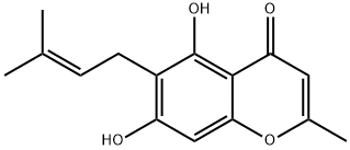 4H-1-Benzopyran-4-one, 5,7-dihydroxy-2-methyl-6-(3-methyl-2-buten-1-yl)-