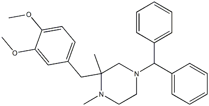(±)-4-benzhydryl-2-[(3,4-dimethoxyphenyl)methyl]-1,2-dimethylpiperazine
