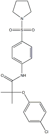 2-(4-chlorophenoxy)-2-methyl-N-(4-pyrrolidin-1-ylsulfonylphenyl)propanamide