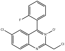 Quinazoline, 6-chloro-2-(chloromethyl)-4-(2-fluorophenyl)-, 3-oxide