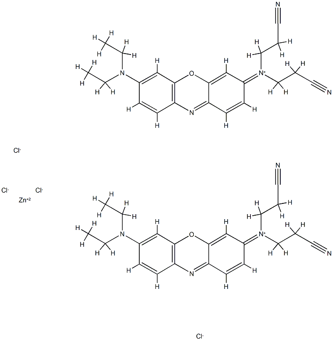 3-[bis(2-cyanoethyl)amino]-7-(diethylamino)phenoxazin-5-ium tetrachlorozincate (2:1)