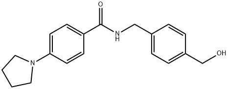 Benzamide, N-[[4-(hydroxymethyl)phenyl]methyl]-4-(1-pyrrolidinyl)-