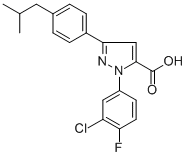 1-(3-CHLORO-4-FLUOROPHENYL)-3-(4-ISOBUTYLPHENYL)-1H-PYRAZOLE-5-CARBOXYLIC ACID