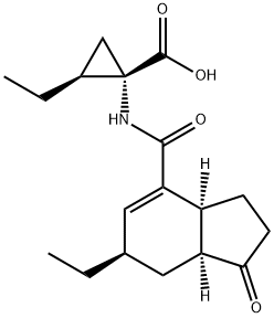 Cyclopropanecarboxylic acid, 2-ethyl-1-[[[(3aS,6R,7aS)-6-ethyl-2,3,3a,6,7,7a-hexahydro-1-oxo-1H-inden-4-yl]carbonyl]amino]-, (1S,2S)-