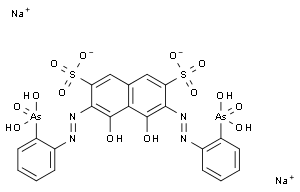 2,7-BIS(O-ARSONOPHENYLAZO) CHROMOTROPIC ACID