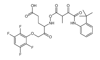 4-[[4-(2-tert-butylanilino)-2-methyl-3,4-dioxobutanoyl]oxyamino]-5-oxo-6-(2,3,5,6-tetrafluorophenoxy)hexanoic acid