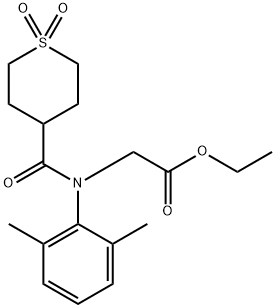 ethyl {(2,6-dimethylphenyl)[(1,1-dioxide-tetrahydro-2H-thiopyran-4-yl)carbonyl]amino}acetate