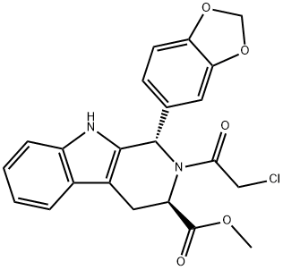 1H-Pyrido[3,4-b]indole-3-carboxylic acid,1-(1,3-benzodioxol-5-yl)-2-(chloroacetyl)-2,3,4,9-tetrahydro-, methylester, (1S,3R)-