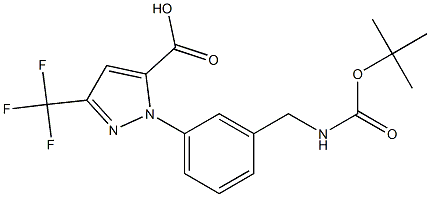 1-(3-(叔丁氧羰基)氨基)甲基苯基)-3-(三氟甲基)-1h-吡唑-5-羧酸