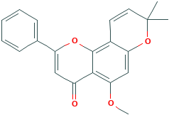 5-Methoxy-2-phenyl-8,8-dimethyl-4H,8H-benzo[1,2-b:3,4-b']dipyran-4-one