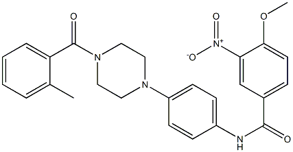 4-methoxy-N-[4-[4-(2-methylbenzoyl)piperazin-1-yl]phenyl]-3-nitrobenzamide