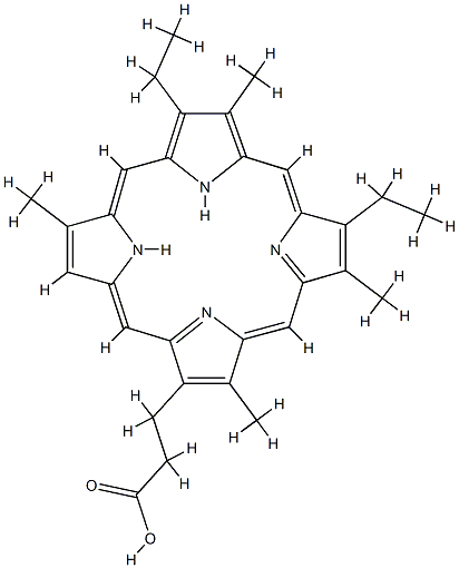 8,13-diethyl-3,7,12,17-tetramethyl-21H,23H-porphine-2-propionic acid