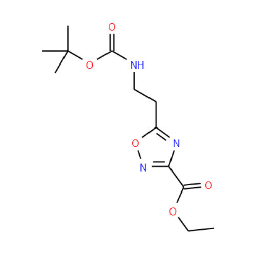 ethyl 5-(2-(tert-butoxycarbonylamino)ethyl)-1,2,4-oxadiazole-3-carboxylate