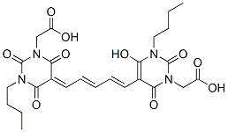 3-butyl-5-[5-[1-butyl-3-(carboxymethyl)-1,2,3,4-tetrahydro-6-hydroxy-2,4-dioxopyrimidin-5-yl]-2,4-pentadienylidene]tetrahydro-2,4,6-trioxo-2H-pyrimidineacetic acid