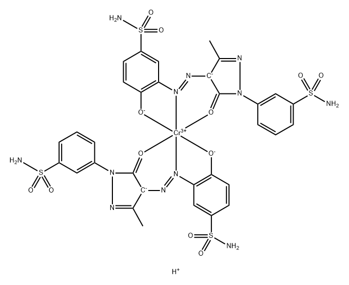 hydrogen bis[3-[[4,5-dihydro-3-methyl-5-oxo-1-(3-sulphamoylphenyl)-1H-pyrazol-4-yl]azo]-4-hydroxybenzenesulphonamidato(2-)]chromate(1-)