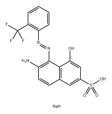 sodium (6E)-6-imino-4-oxo-5-{2-[2-(trifluoromethyl)phenyl]hydrazino}-4,6-dihydronaphthalene-2-sulfonate