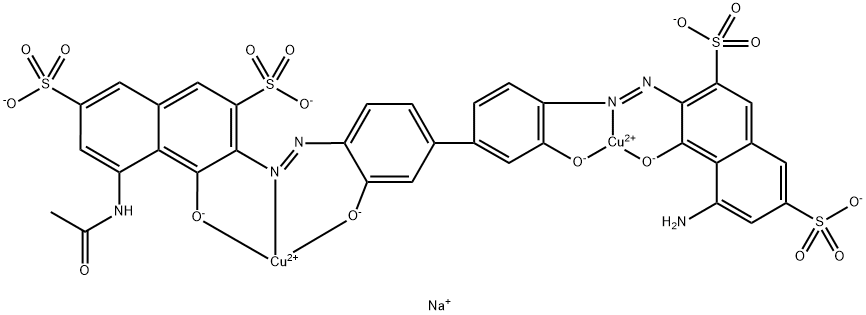 tetrasodium [mu-[5-acetamido-3-[[4'-[(8-amino-1-hydroxy-3,6-disulpho-2-naphthyl)azo]-3,3'-dihydroxy[1,1'-biphenyl]-4-yl]azo]-4-hydroxynaphthalene-2,7-disulphonato(8-)]]dicuprate(4-)