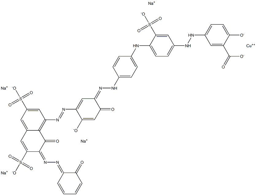 tetrasodium [5-[[4-[[4-[[2,4-dihydroxy-5-[[8-hydroxy-7-[(2-hydroxyphenyl)azo]-3,6-disulpho-1-naphthyl]azo]phenyl]azo]phenyl]amino]-3-sulphophenyl]azo]salicylato(6-)]cuprate(4-)