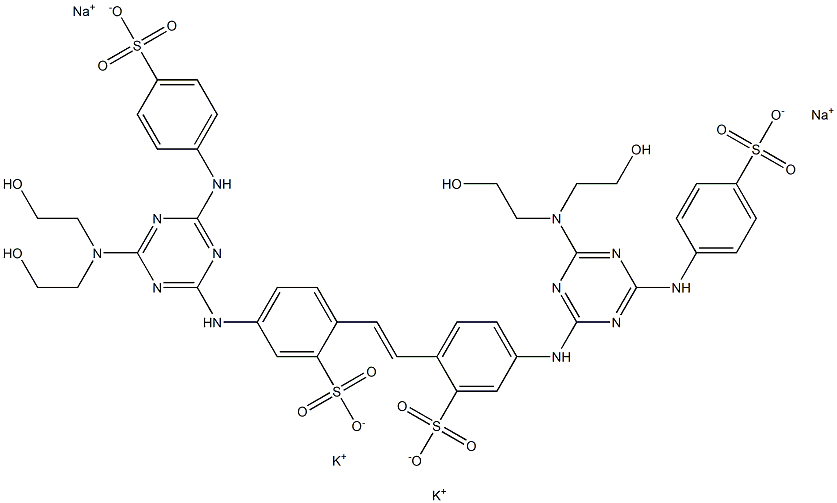 dipotassium disodium 4,4'-bis[4-[bis(2-hydroxyethyl)amino]-6-[(4-sulphonatophenyl)amino]-1,3,5-triazin-2-yl]amino]stilbene-2,2'-disulphonate