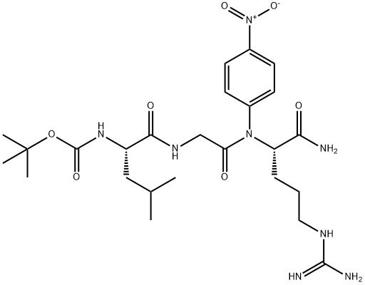 L-Argininamide, N-[(1,1-dimethylethoxy)carbonyl]-L-leucylglycyl-N-(4-nitrophenyl)-