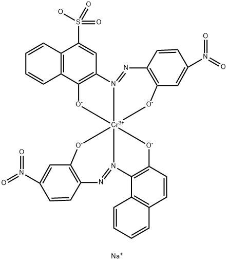 Dinatrium-[4-hydroxy-3-[(2-hydroxy-4-nitrophenyl)azo]naphthalin-1-sulfonato(3-)][1-[(2-hydroxy-4-nitrophenyl)azo]-2-naphtholato(2-)]chromat(2-)